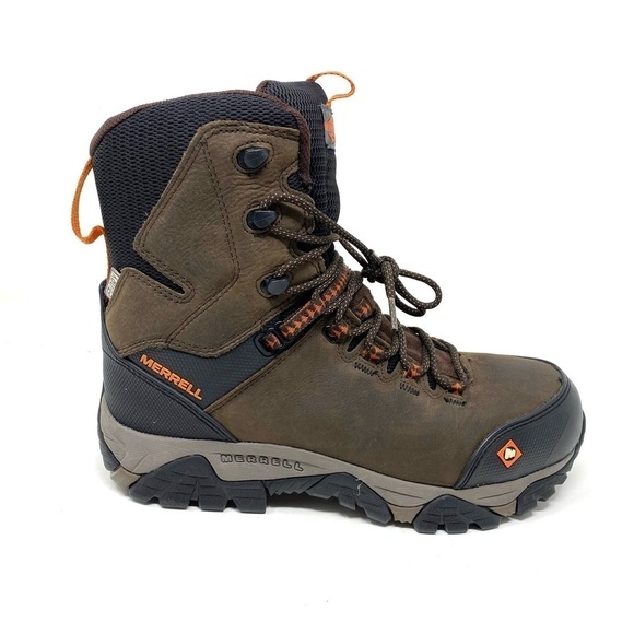 Merrell Men's J45315 Phaserboud Composite Toe Waterproof Safety Side ZipBoots